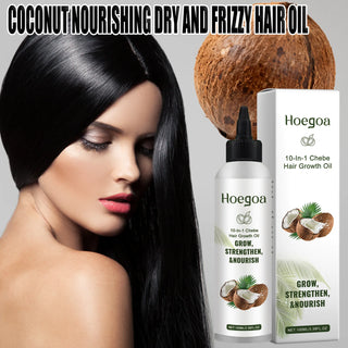 Hoegoa Coconut Hair Oil 100ml Nourishing Treatment For Dry Frizzy Hair Adds Shine and Softness With Natural Coconut Extract