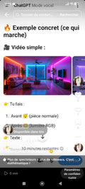 Lampe LED RGB Ambiance – Éclairage Multicolore Télécommande