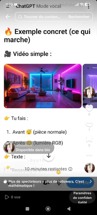 Lampe LED RGB Ambiance – Éclairage Multicolore Télécommande