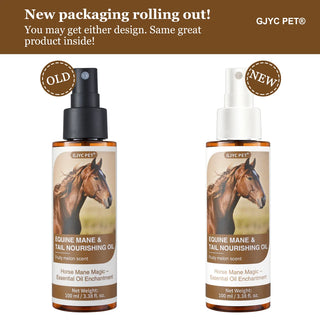 Horse Hair Care Oil 100ml - Mane Shine Essential Oil with Plant Ingredients Nourishing Coat Treatment Easy Carry for All Breeds