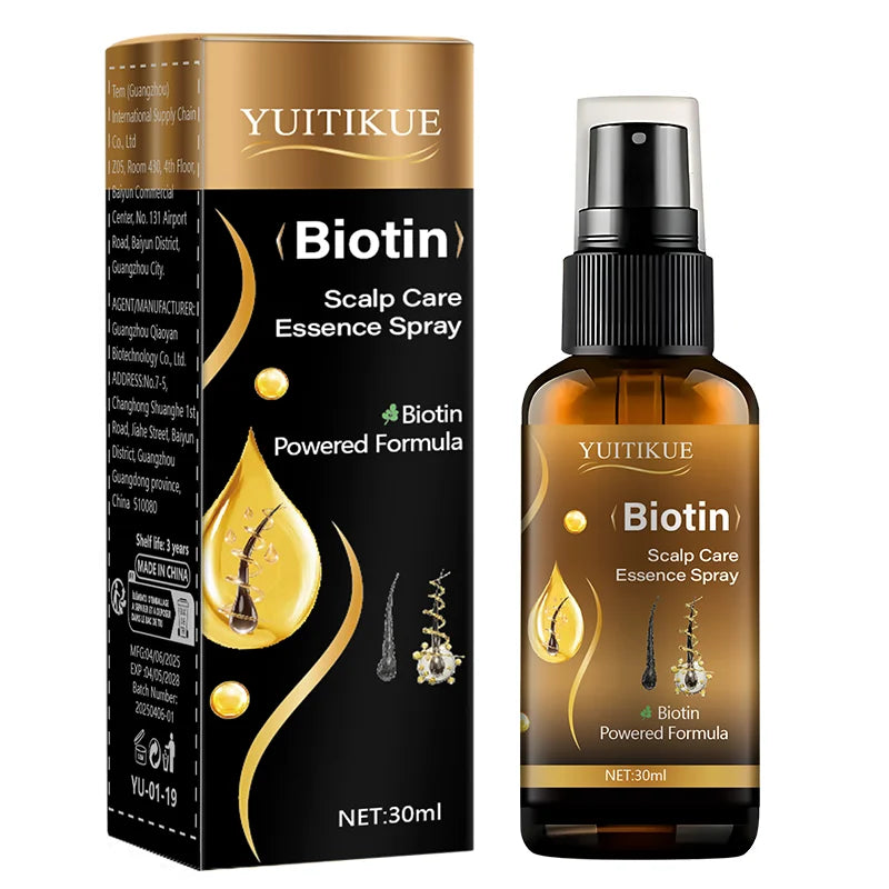 YUITIKUE Biotin Scalp Care Essence Spray | Biotin Powered Formula For Scalp Nourishment & Hair Strengthening 30ml