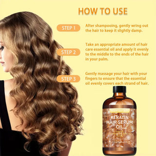 Hair Care Essential Oil, Repairs Hair Roots and Fills Cuticles and Pores, Deeply Nourishes and Locks in Moisture, Moisturizes Dry Hair