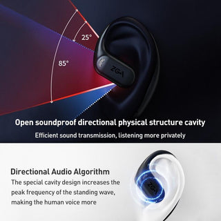 NNEDSZ Wireless Bluetooth Earphone Ear-Mounted - Black-4